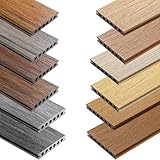 ECOTRAVERS | WPC Terrassendielen Verbundwerkstoff PREMIUM | Komposit dielen Balkonfliesen Terrassendielen Muster | Holzprobe | Sample kit | Musterstück | Sampler | 5stuck - 10 Farben