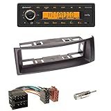 Continental TR7412UB-OR - Autoradio mit BT, RDS, USB MP3 + Radioblende schwarz + ISO-Adapter • Antennenadapter für Renault Mégane I Coach/Coupé (BA/DA) 2/3-türer / 4/5-türer •Renault Mégane I