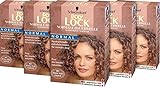 Poly Lock Normale Dauerwelle (5 x 160 ml), Haarstyling für natürliche und dauerhafte Locken, schont die Haare während der Anwendung für einen glänzenden Look