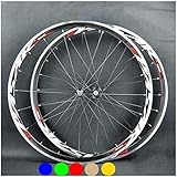 Fahrrad-Rad-Set, Rennrad, Radsatz, 700 C, Vorderrad, Hinterrad, 30 mm, doppelwandig, Legierung, Schnellspanner, BMX-Räder, V-Bremse, 7-11 Gänge, Farbe: #5 (#1)