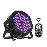 schwarzlicht strahler bühnenlicht 36 led UV strahler für party mit Fernbedienung DMX512 partylicht mit allmählicher Farbwechsel über Sound/Auto Discolicht für DJ Bar Weihnachten Halloween Hochzeit