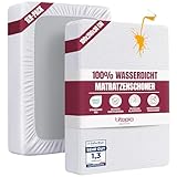 Utopia Bedding Matratzenschoner 100 x 200 x 30 cm Wasserdicht, Oeko-TEX Zertifiziert Matratzenauflage Atmungsaktive, Matratzenschutz, Rundum Elastisch Weiß
