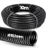 10 Meter Kalitec Wellrohr geschlossen NW 10 I ungeschlitzt Wellschlauch I Marderschutzrohr I Leerrohr I Kabelschutz AD 12,7 mm ID 10,1 mm
