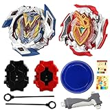 HOVCEH 2 in 1 Bey Burst Starter Blade Set, Metal Fusion Kampfkreisel mit Zwei Wege Zugkabel Sender, Kinder Spielzeug Geschenk für Weihnachten, Geburtstag, Kreisel für Kinder ab 4 5 6 Jahren