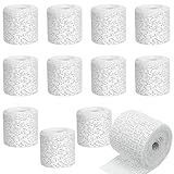 LINXIU Gipsbinden Babybauch 12 Rollen Gips Abdruck Binden Gipsabdruck Schnelltrocknend Gipsverband Paris zum Basteln Modellbau 5 cm x 2.7 M