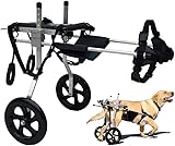 Aluminium-Rollstuhl für große Hunde, Rollstuhl für große Haustiere, 2 verstellbare Hinterbeine, Hundeverschieber für Hinterbeine, geeignet für 30-50 cm Hinterbeine, 20 bis 30 kg Hunde(XL)