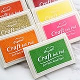 15 Stück Bastel-Pads Fingerpads Stempel Pads Waschbar für Gummistempel Junge Mädchen Erwachsene Papier Stoff Stempeln 15 teile/los 15 farben Große Größe