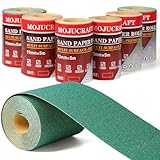 Mojucraft profi schleifpapier rolle，6 Schleifpapierrollen set 60/80/120/150/220/320 Körnung Schleifrollen zum Schleifen von Holz Metall Stahl Edelstahl