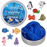 INNER-ACTIVE Play Putty Therapieknete für Kinder mit Charms Deep Blue Sea Theraputty Weicher Widerstand, Erhöhung der Feinmotorik und Fingerkraft, Physiotherapie und Ergotherapie Spielzeug