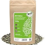 amapodo Zitronenmelisse Tee Bio 100g - Melisse - Melissentee - Melissa - Melissenblätter - Lemon Balm Gewürz - Geschenke für Frauen - Melissa officinalis