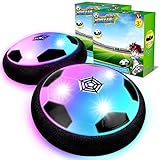 Hot Bee Air Power Fußball Kinder 3 4 5 6 7 Jahre, Indoor Spiele für Kinder, Hover Ball mit Led Licht, Spielzeug ab 3-7 Jahre Junge Kinder, Fußball Geschenk Junge 3-7 Jahre