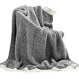 Warm Gestrickte Winter Decken Doppelseitiges Wurfbett Sofa Bett Für Couchsofa Und Bett Ausgebreitet