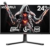 KOORUI Monitor 24 Zoll, Full-HD Gaming Monitor PC Bildschirm VA 1ms 165Hz, DCI-P3 85%, AdaptiveSync Technologie, 2 x HDMI, DisplayPort, Einstellbare Neigung, Schwarz