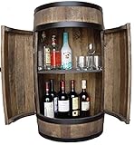 Fassbar mit 2 Türen Holzfass XL Weinfass - Handgemacht flaschenregal Hausbar Vintage theke bar Schrank Whisky Bier Wein Geschenk für einen Mann Tisch Tür
