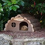 CKB LTD Holzhaus für Igel oder Meerschweinchen – Outdoor Schuppen – Hotel kann auch für den Winterschlaf für Gartenhaus verwendet Werden – 33,5 x 34 x 19 cm Igelhaus