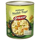 Erasco Hühner Nudel-Topf (1 x 800g), In rund 5 Minuten fertig – Mit zartem Hühnerfleisch und Nudeln – Ohne Schnickschnack - Einfach lecker