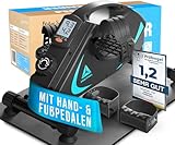 FREITHAL - Pedaltrainer PRO mit Anti-Rutsch-Matte & beleuchtetem Display - Leiser Arm und Beintrainer Senioren [Fuß- & Handpedalen]- Gelenkschonendes Mini Heimtrainer Fahrrad - Beintrainer für Zuhause