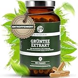 QIDOSHA® Grüntee Extrakt Kapseln entkoffeiniert mit 50% EGCG, 180 Stk, 700mg Grüntee-Extrakt ohne Koffein je Kapsel, davon volle 350mg reines EGCG, EGCG Kapseln hochdosiert ohne Koffein