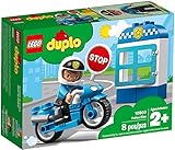 LEGO 10900 DUPLO Polizeimotorrad, Polizei Spielzeug ab 2 Jahre mit Motorrad und Polizistenfigur, Bausteine für Kleinkinder