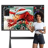 JASZDOT Interaktives Whiteboard 65 Zoll Smartboard, 4K UHD Touchscreen Android 13, 8 GB RAM 128 GB ROM für Klassenzimmer & Büro, WiFi, Bluetooth, HDMI, Kamera, Mikrofon inkl. Wandhalterung