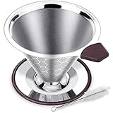 FOXAS Permanenter Pour Over Kaffeefilter aus...