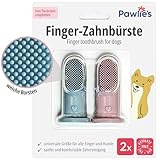 Pawlie's Fingerling Zahnbürste | Hundezahnbürste für kleine und große Hunde | Fingerzahnbürste (Dog Toothbrush) | Welpen Zahnpflege (Finger)