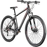 Galano Toxic Mountainbike 29 Zoll ab 175 cm für Damen und Herren mit 21 Gang und Scheibenbremse Fahrrad MTB Hardtail in vielen Farben, Unisex, Alu Bike (schwarz/rot)