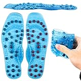KLYKLL Schuhsohlen Magnetische Einlegesohlen Massage Magneteinlegesohlen PVC Schuheinlagen mit Abnehmbarem Magnet Atmungsaktiv Akupressur Magnetsohlen für Männer Frauen Fußpflege (35-40 EU)