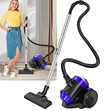 Staubsauger für Tierhaare 1500W - Zylinder Staubsauger ohne Beutel mit 5m Teleskoprohr für alle Böden, Auto & Haushalt