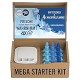 Febreze Programmierbarer Lufterfrischer 3Volution Duftstecker Starter-Kit + Nachfüllflakons 80 ml Aprilfrisch, 3 Wechselnde Düfte Zum Bekämpfen Von Gerüchen
