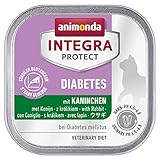 animonda Integra Protect Diabetes Katze, Diät Katzenfutter, Nassfutter bei Diabetes mellitus, mit Kaninchen, 16 x 100 g