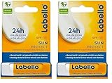 Labello Sun Protect Lippenbalsam SPF30 5.5 ml Lippenbalsam mit UVA/UVB-Filtern, Bienenwachs und natürlichen Ölen, Lippenbalsam feuchtigkeitsspendende Sonnencreme für 24 Stunden (Packung mit 2)
