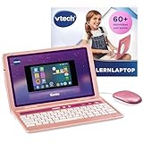 VTech Genio Laptop I Lerncomputer mit Internetzugang Textprogramm und 40 Lernspielen I Kinder PC mit Elternkontrolle Musik- und Videoplayer Kalender Tagebuch-App I Alter 5–12 Jahre I pink