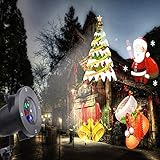 LED Projektor Weihnachten Weihnachtsmann Lampe Wasserdicht Projektionslampe für Innen und Aussen Dekoration Weihnachts Party Garten Bar