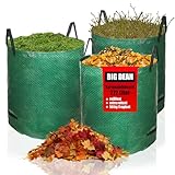 BigDean Gartensack XXL 272L - 3er Set - Laubsack mit extra robustem 150g/m² Gewebe - Gartenabfallsack für Laub, Müll, Grünabfall & Kompost - wasserdicht & reißfest