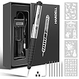 HARDELL Elektrischer Gravierstift für Künstler & Heimwerker, Graviert 60+ Oberflächen, Kabellose Mikro-Graviermaschine für Schmuck, Glas, Holz, Stein, Metall