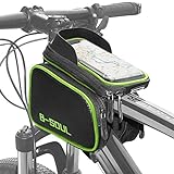 COFIT Fahrrad Rahmentasche 3 in 1, Wasserdicht Große Kapazität Lenkertasche Handyhalterung Tasche mit Sensitivem Touchscreen (Grün)