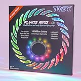 TOSY Fliegender Ring – 16 Millionen RGB-Farben oder 12 LEDs, hell, automatisches Aufleuchten, sicher, wasserdicht, leichtes Frisbee, Geschenk zum Geburtstag, draußen/drinnen für Jungen/Mädchen/Kinder