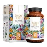 NATURTREU® GLÜCKSBOTE 5-HTP Komplex – 90 vegane Kapseln mit 100mg 5-HTP aus Griffonia, Safran, Zitronenmelisse & Vitamin B6 – hochdosiert, ohne Zusatzstoffe – Stimmungskapseln