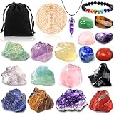 Purpledi Chakra-Stein-Set, Kristalle Heilsteine Set, 21PCS...