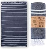 MyStilo® XXL Saunahandtuch Hamamtuch - Großes, Weiches Badetuch 100x200cm, Schnelltrocknend - Premium Strandtuch, Beach Towel, Handtuch für Männer, Frauen, Yoga und Fitness (Anthrazit)
