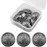 Hyakoz 15 Stück 25MM Knöpfe Schwarz Knöpfe Metallknöpfe Retro Hollow Sewing Button Metall Blazer Runde Knöpfe Metall Blazer Knöpfe für Uniform, Mantel, Blazer, Anzüge Und Jacke