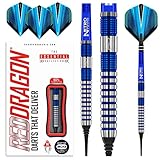 RED DRAGON Polaris Softip: 20 Gram Wolfram Professional Darts Set mit Flights and Nitrotech Shafts (Stems)