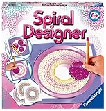 Ravensburger Spiral-Designer Girls 29027, Zeichnen lernen für Kinder ab 6 Jahren, Zeichen-Set mit Schablonen für farbenfrohe Spiralbilder und Mandalas