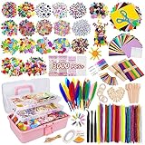 YUTUY Bastelset Kinder,3000+ DIY Basteln Bastelkoffer,DIY...