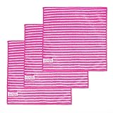 Das blaue Wunder EXTRA Premium Spültuch I Reinigungs- und Spültücher I 30x30 cm I Bambusfasern I I Extra saugstarke Küchentücher (Pink, 3)