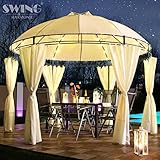 Swing & Harmonie Luxus Pavillon mit LED Beleuchtung -...