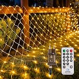 Jixviqi LED Lichternetz Außen 3x2m Warmweiß, Lichterkette...