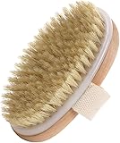 NobeOnbe Buchenholz Badebürste, Elliptische Borstenmassage, Scheuerbürste, Hand-Körper Trockene Bürste, Hand-Sisal Badebürste