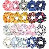 MOSOTECH 20 Stück Haargummis, Stylische Chiffon Haargummi Scrunchies, Elastische Gummibänder Haarband für Damen & Mädchen